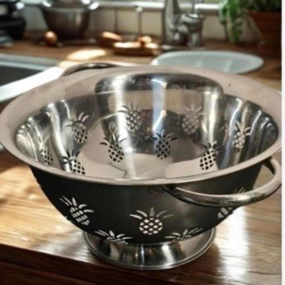 Walir Chand & Co Pineapple Stainless Steel Colander Strainer Pedestal Decorative - Picture 10 of 10